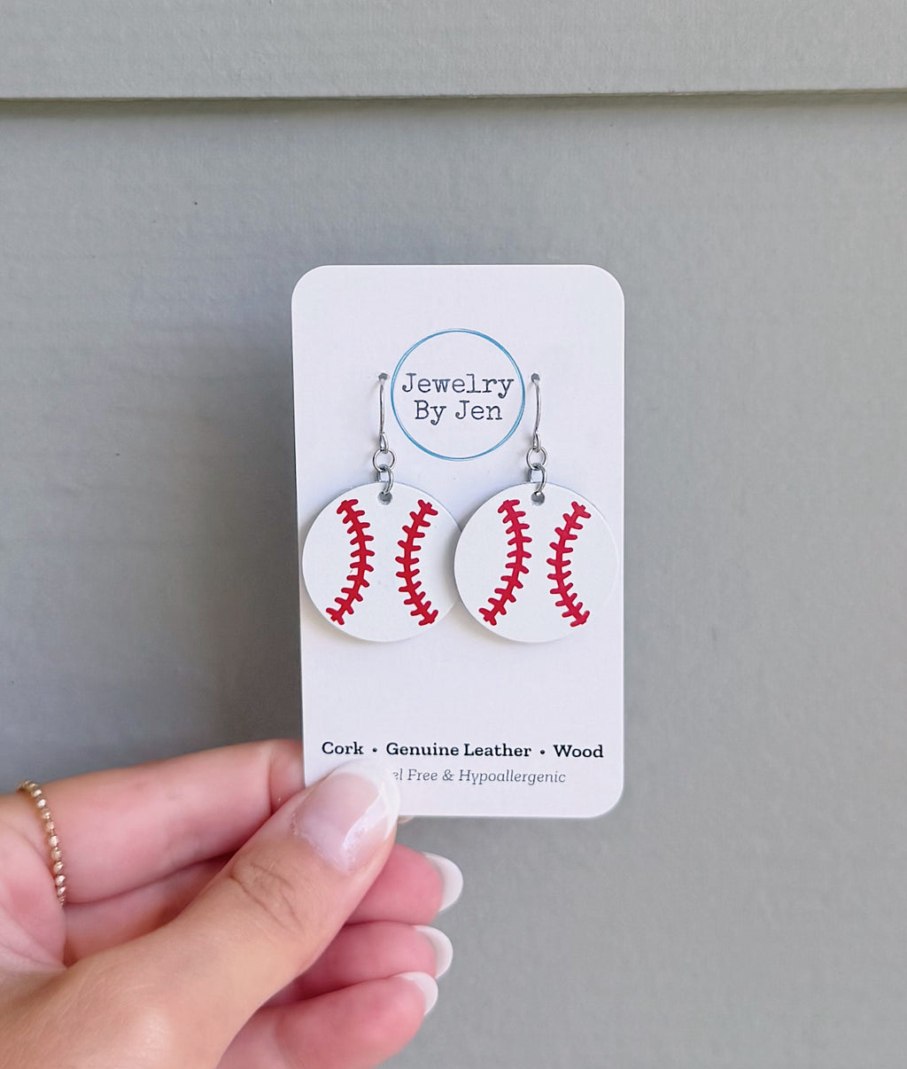 Baseball Earrings