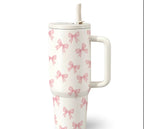 40oz Pink Bow Tumbler
