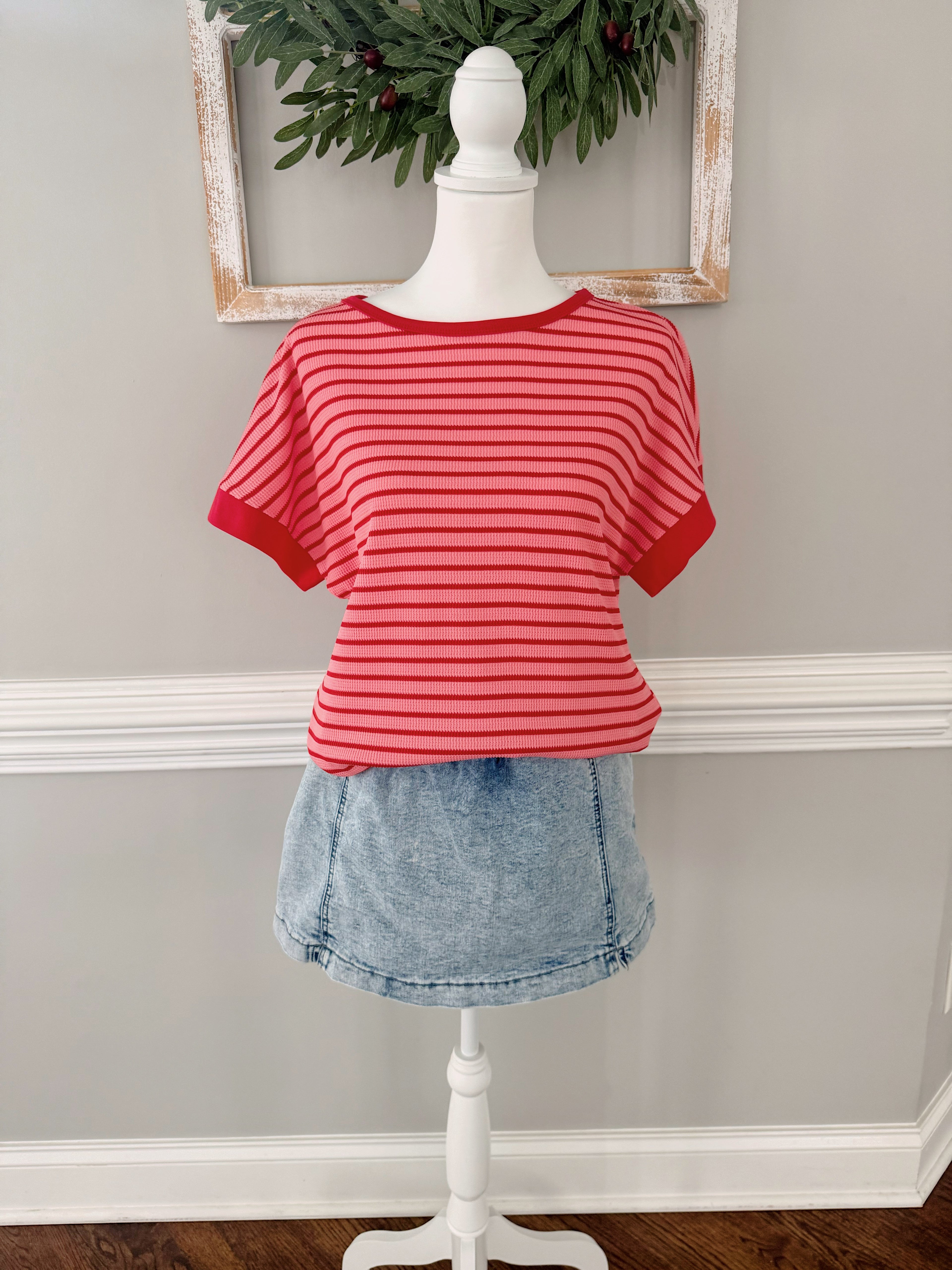 Calliope Striped Knit Top