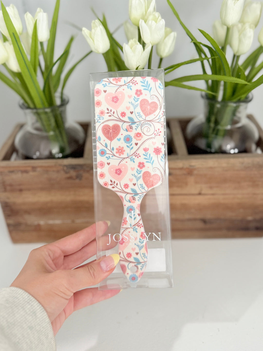 PADDLE HAIR BRUSH - HEART