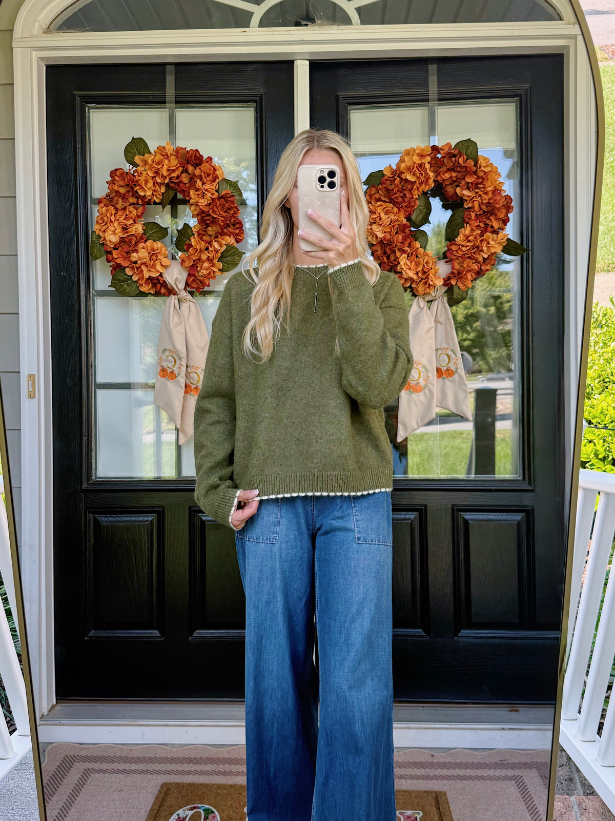 AMARA SCALLOPED EDGE SWEATER