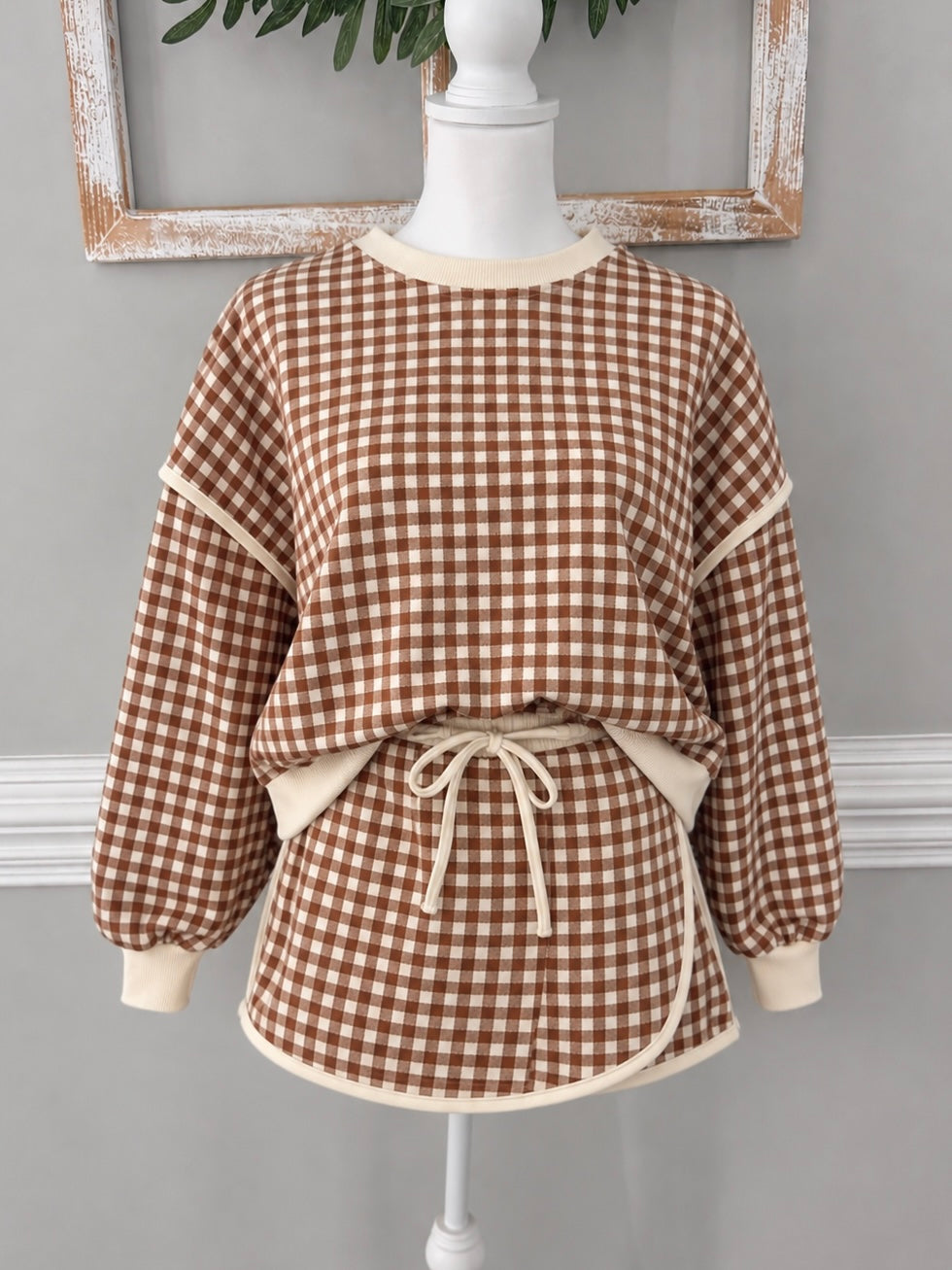 Gingham Skort Set