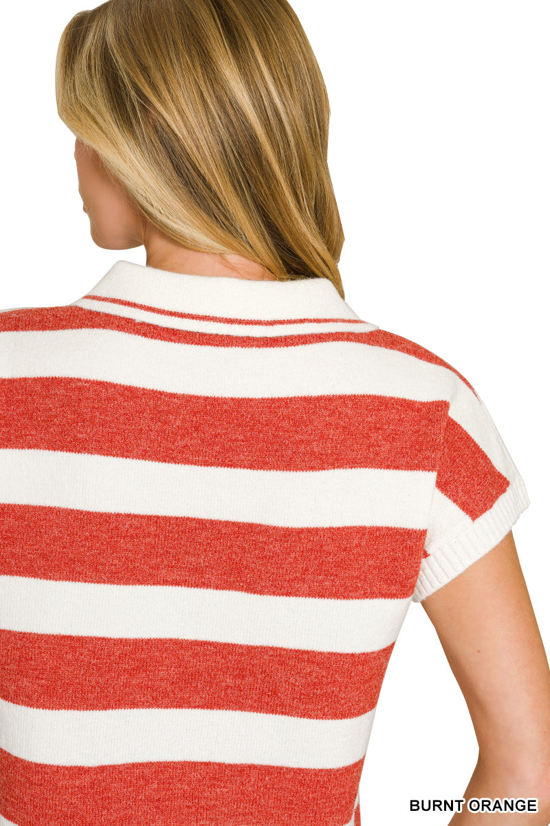 Marisa Striped Collared sweater