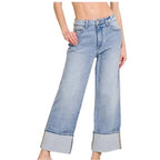 Ren Cuffed & Wide- Leg Jeans