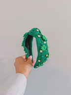 Rhinestone Lucky Clover Headband