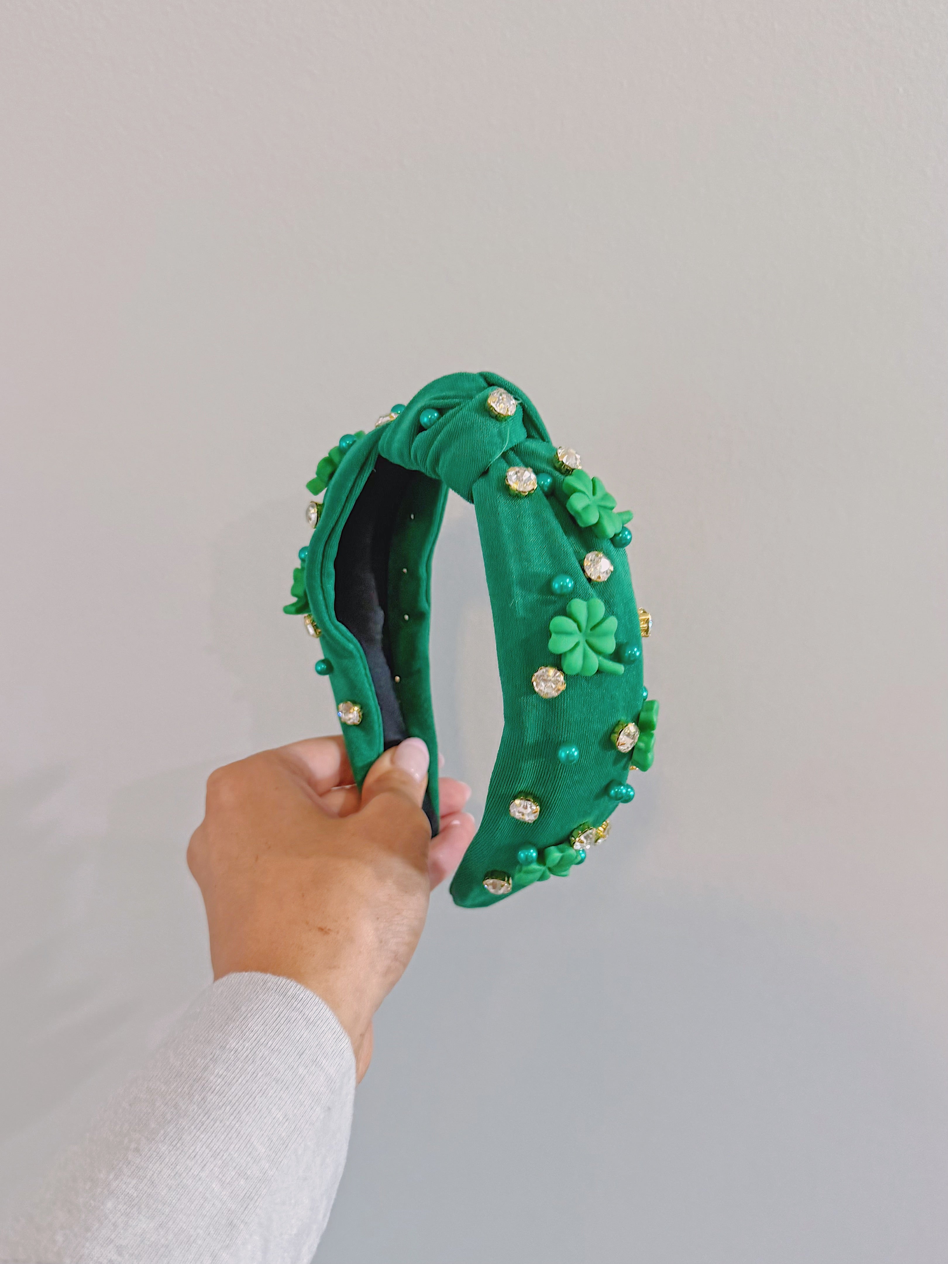 Rhinestone Lucky Clover Headband