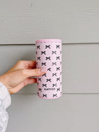 Pink Bow Slim Can Koozie