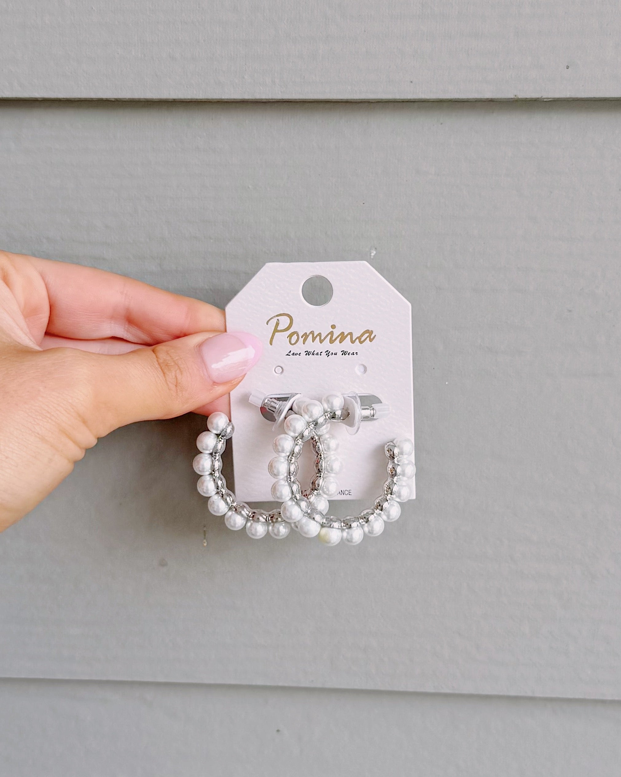 Clara Pearl Hoop Earrings