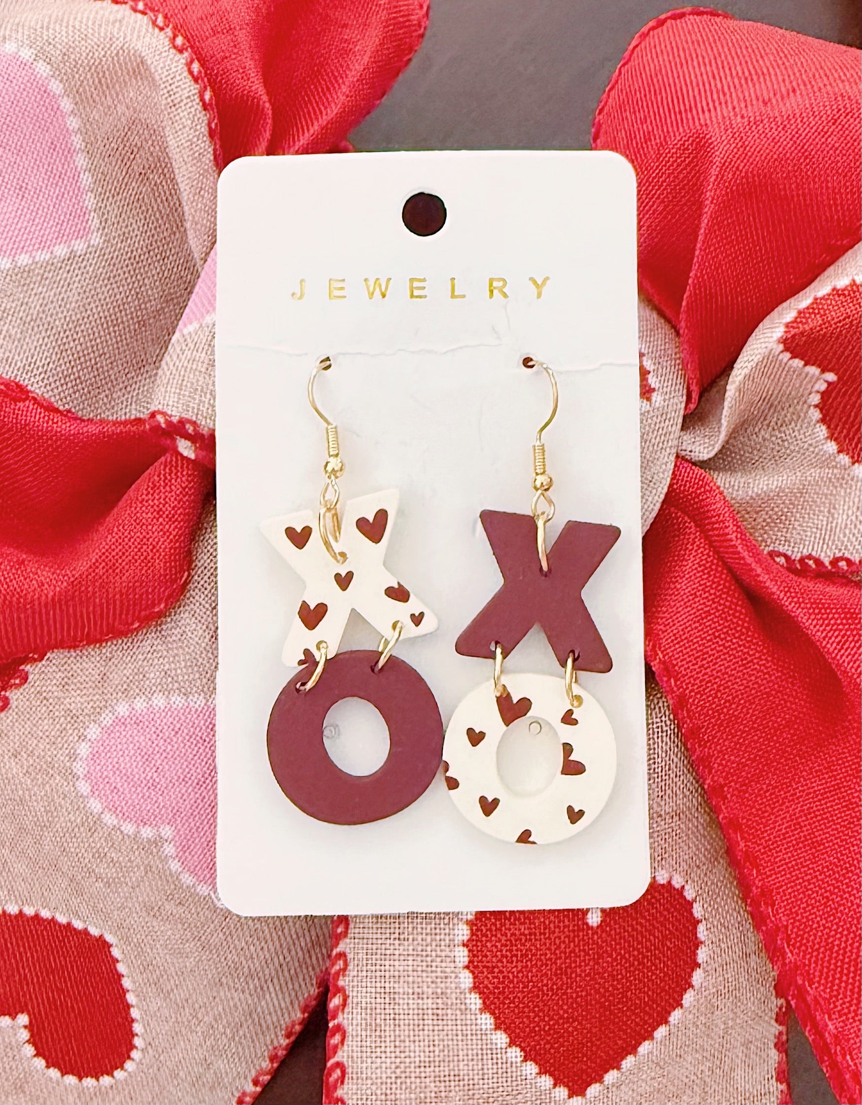 Heart Shaped XO Earrings