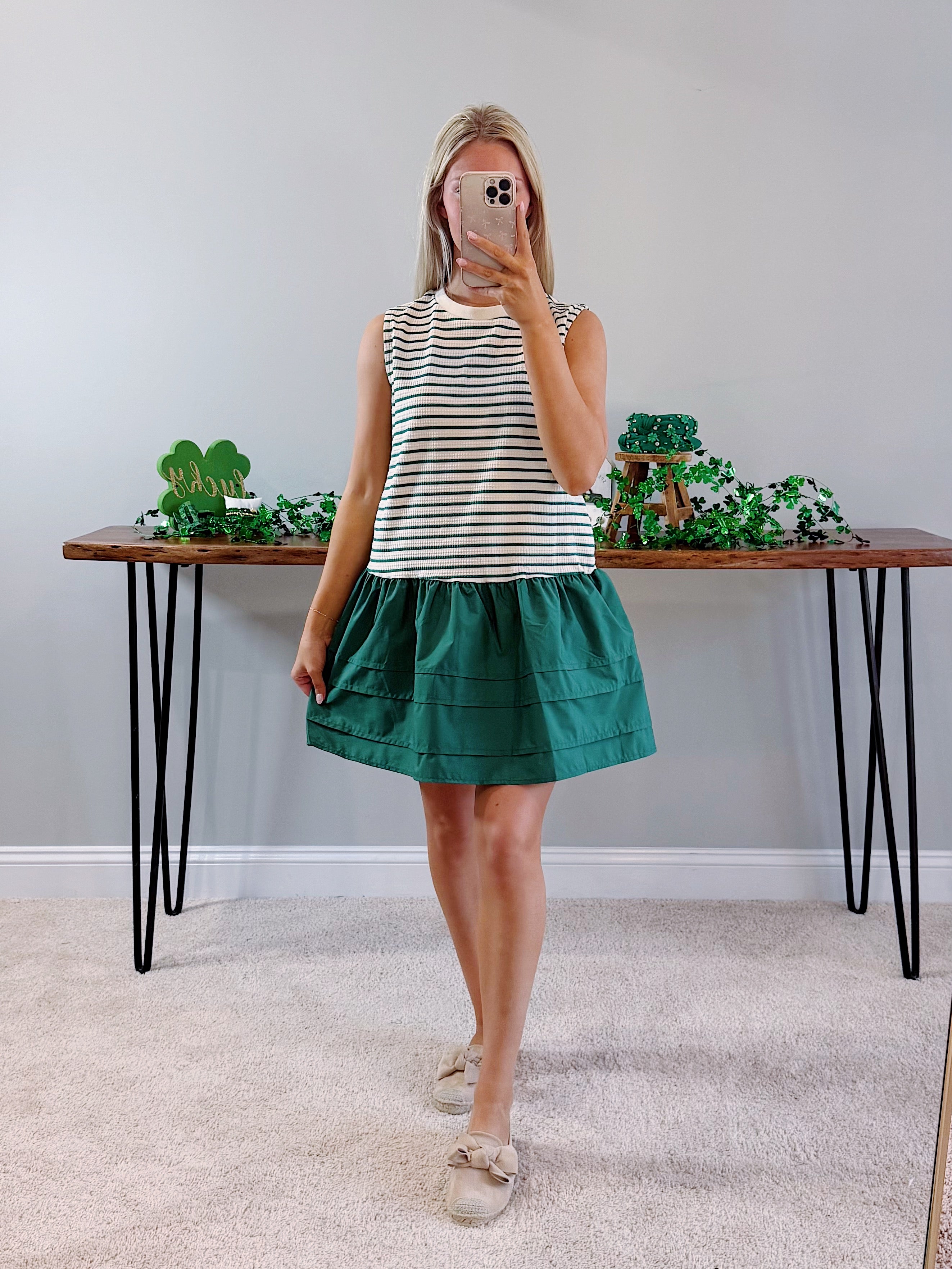 Hazel Stripe Ruffled Dress
