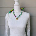 HANDMADE SCARF HEART CHARM NECKLACE