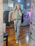 Bow Ruffle Puffer Vest