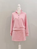 Chloe Half Zip Pullover Skirt Set