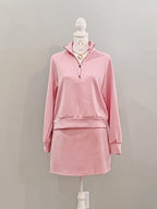 Chloe Half Zip Pullover Skirt Set