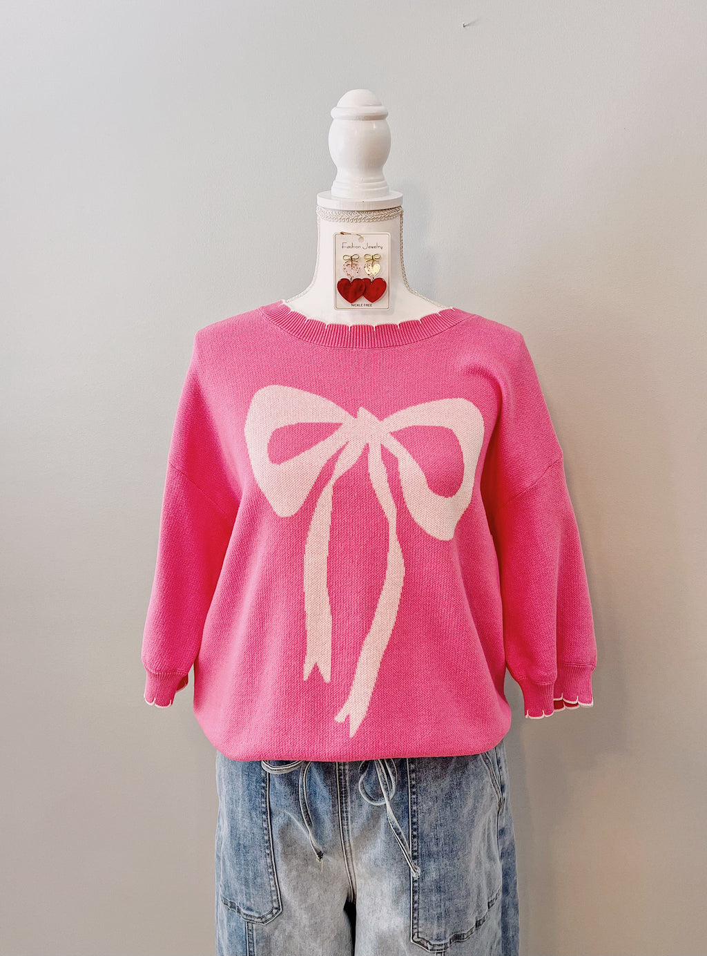 Blakely Ribbon Bow  Sweater