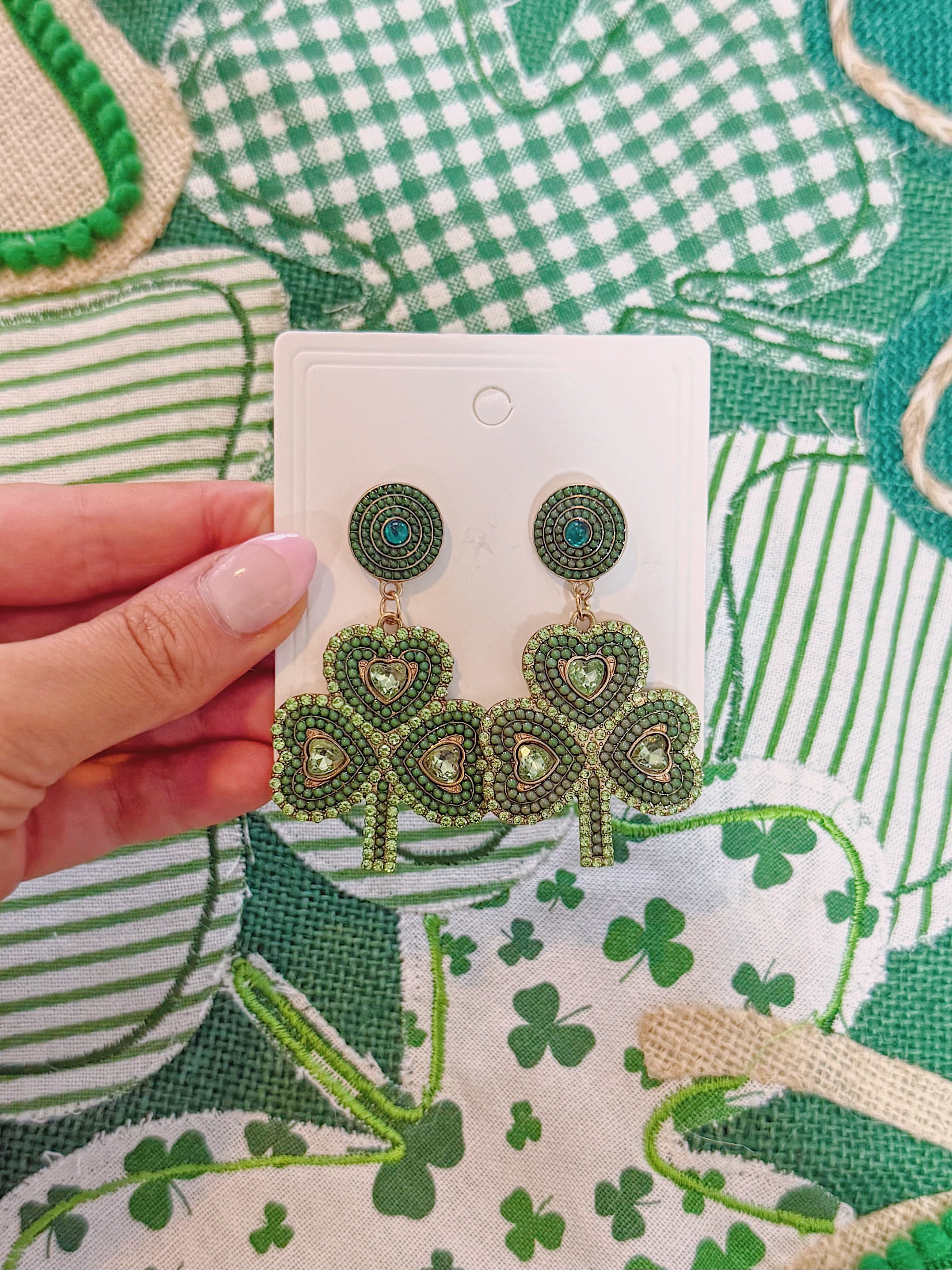 St. Patrick's Day Clover Earrings