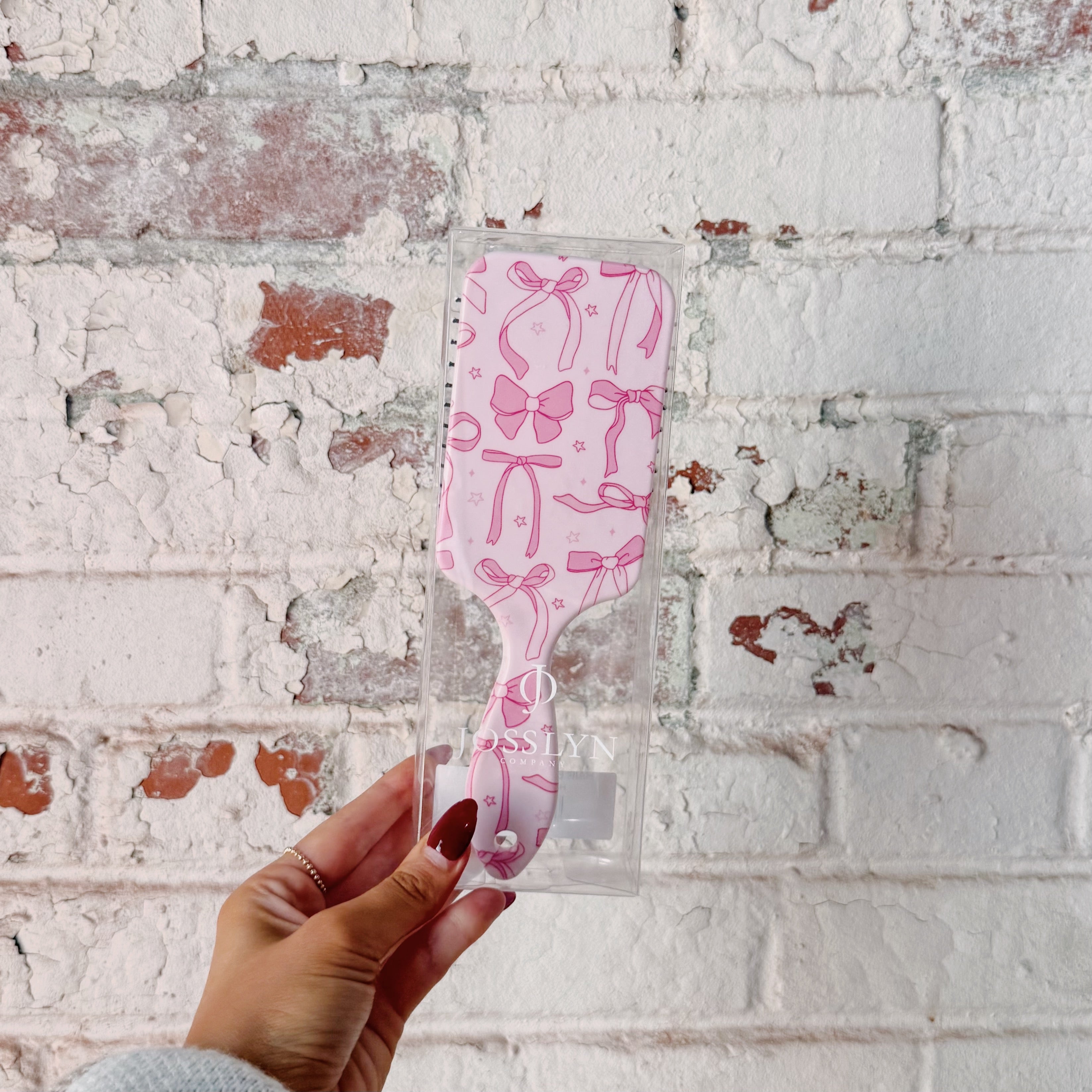 Hair Brush -Pink Bow
