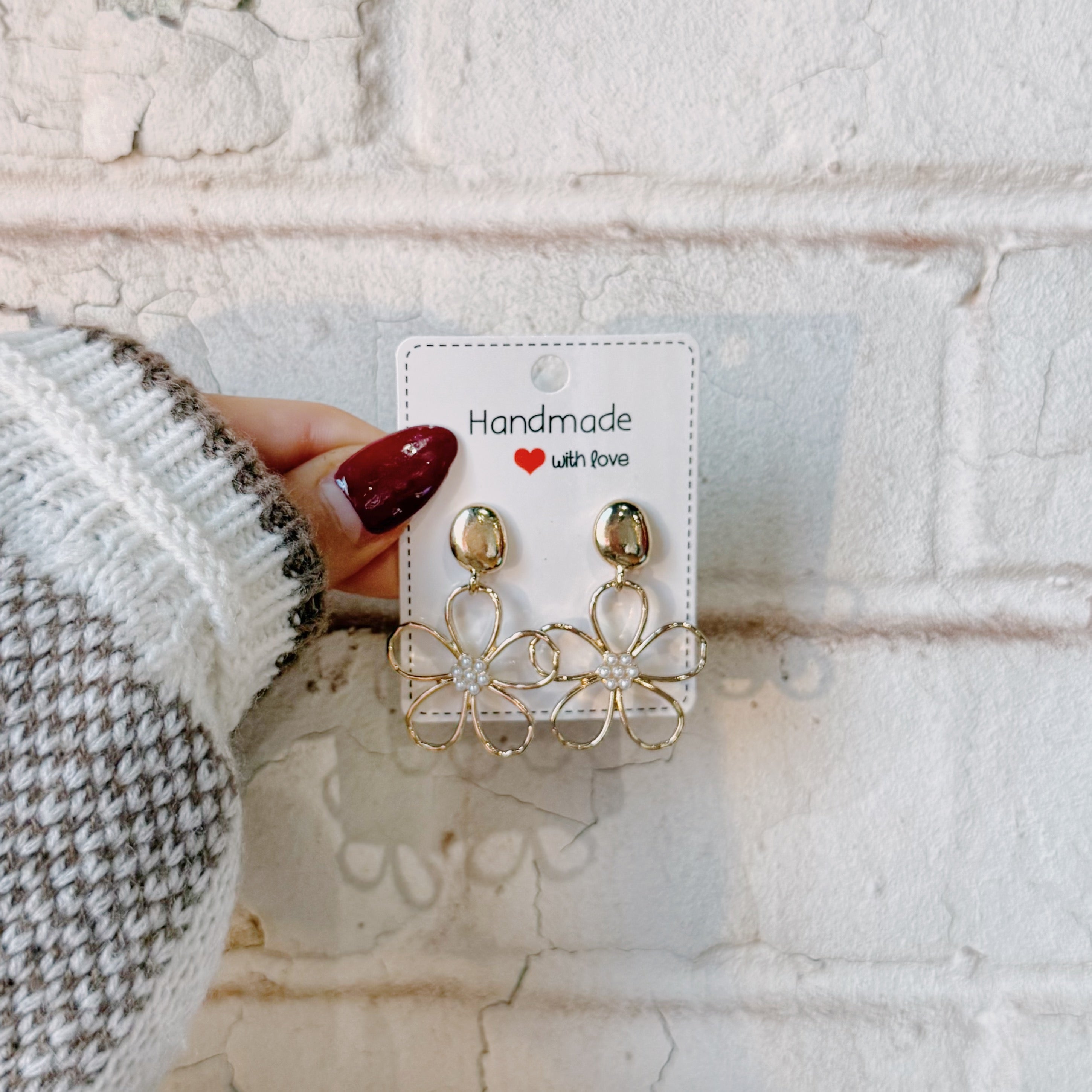 Flower Pearl Earrings