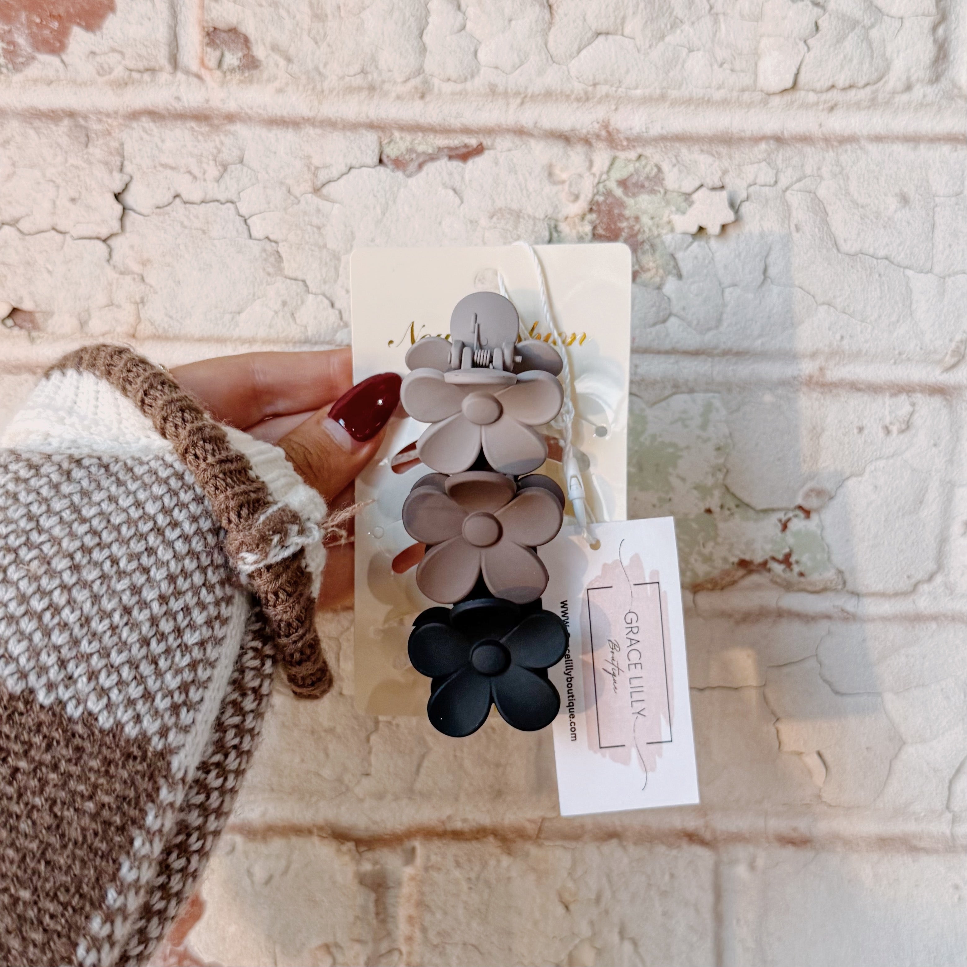 Mini Flower Hair Claw Set