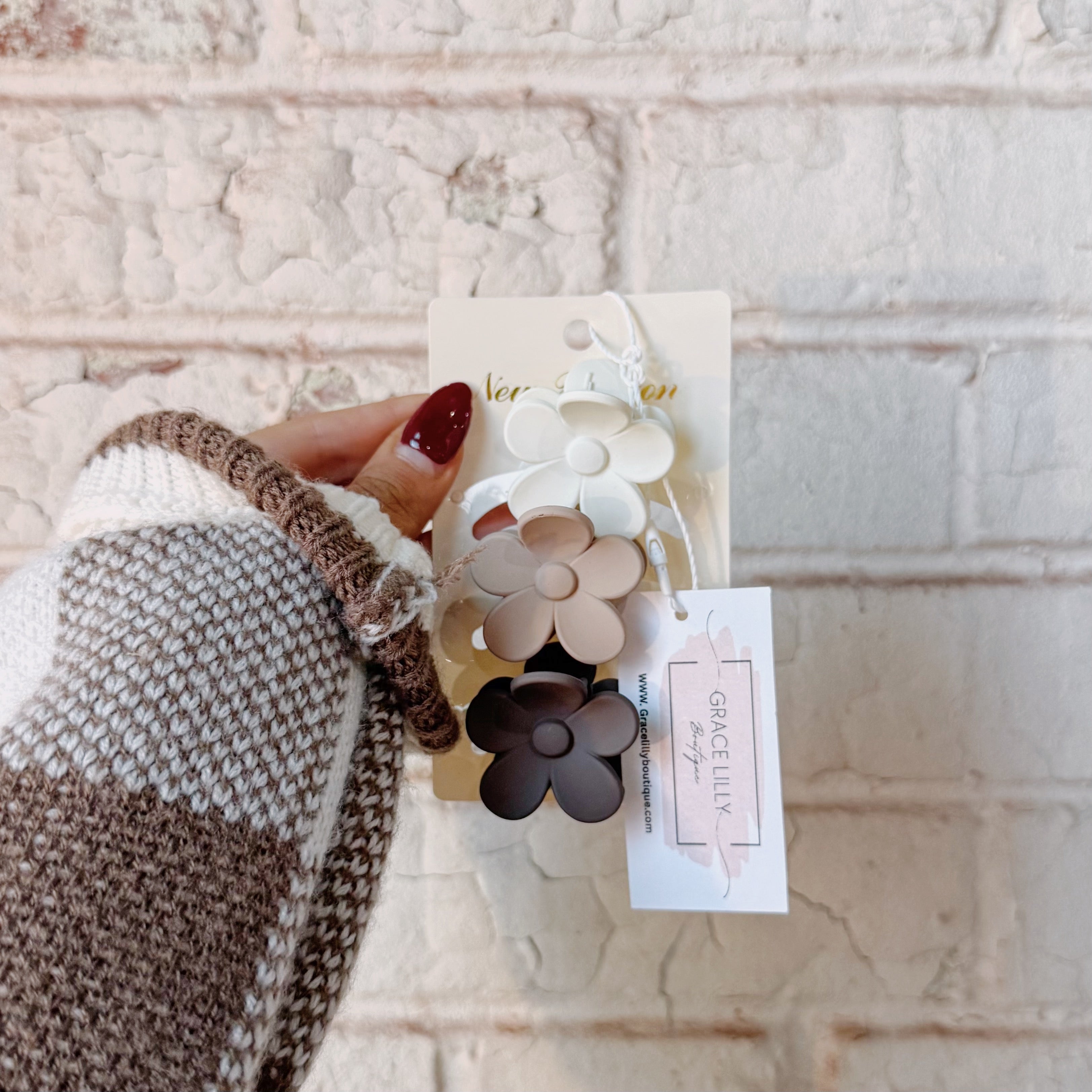 Mini Flower Hair Claw Set