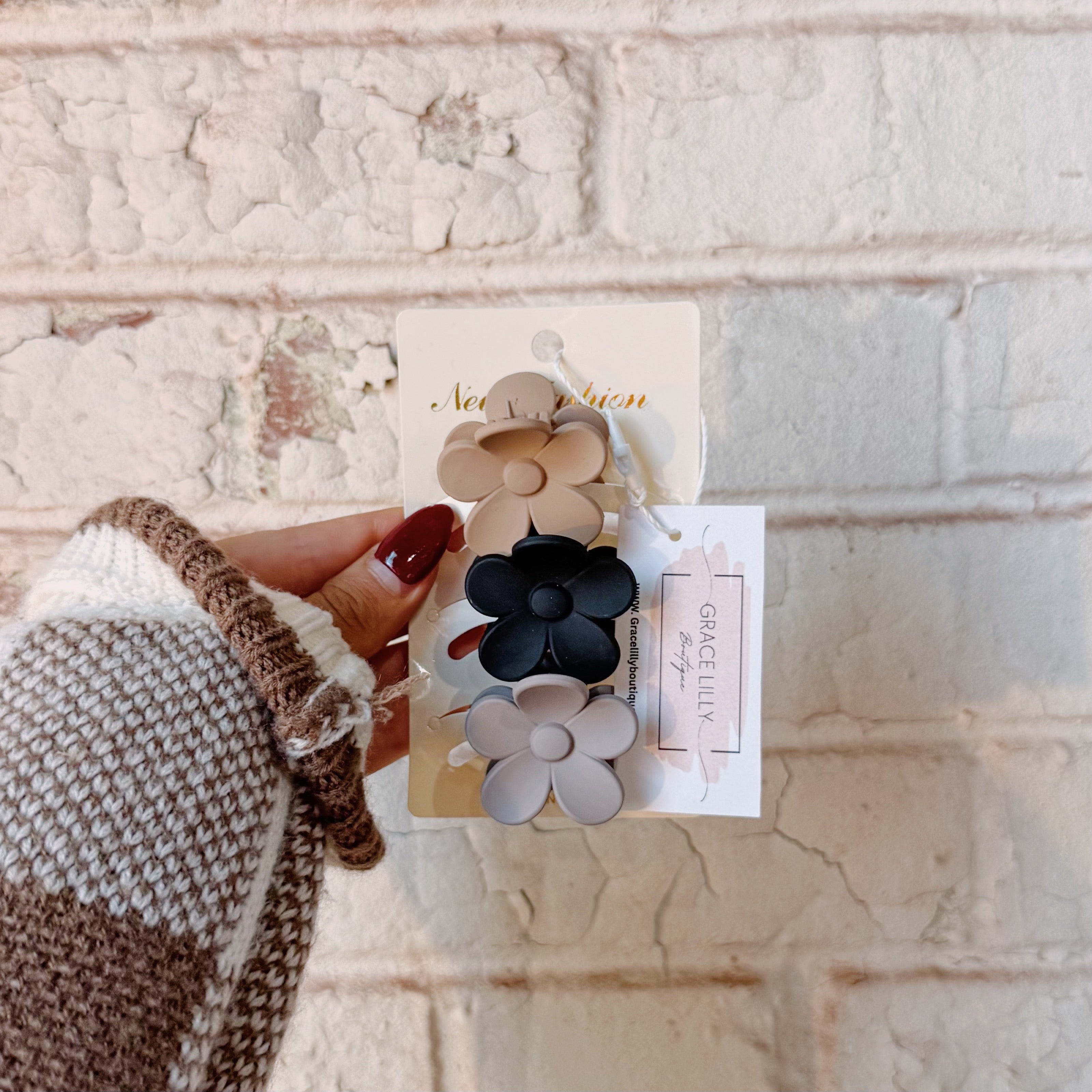 Mini Flower Hair Claw Set