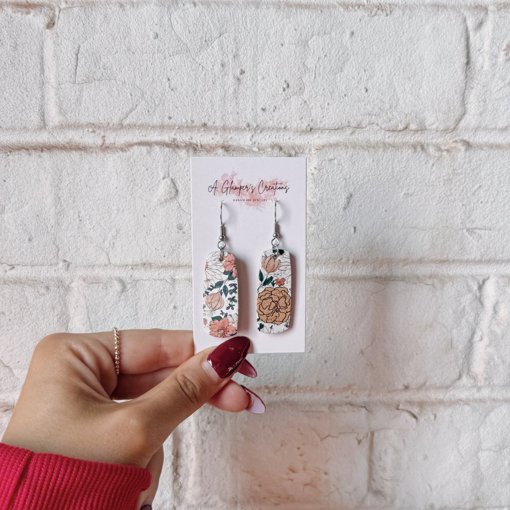 Floral Leather Earrings