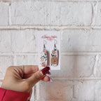 Floral Leather Earrings
