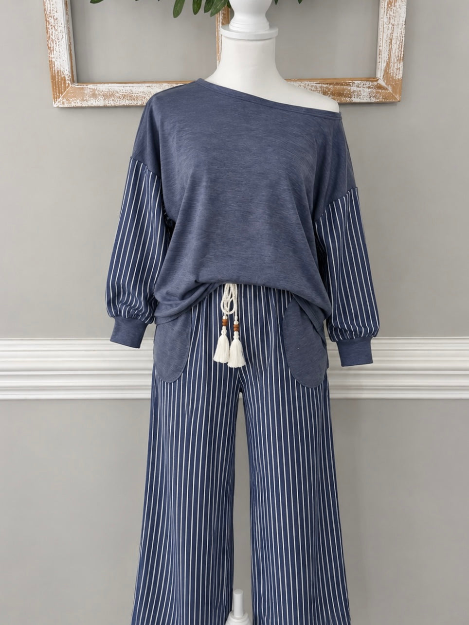 Reagan Striped Pocket Lounge Set