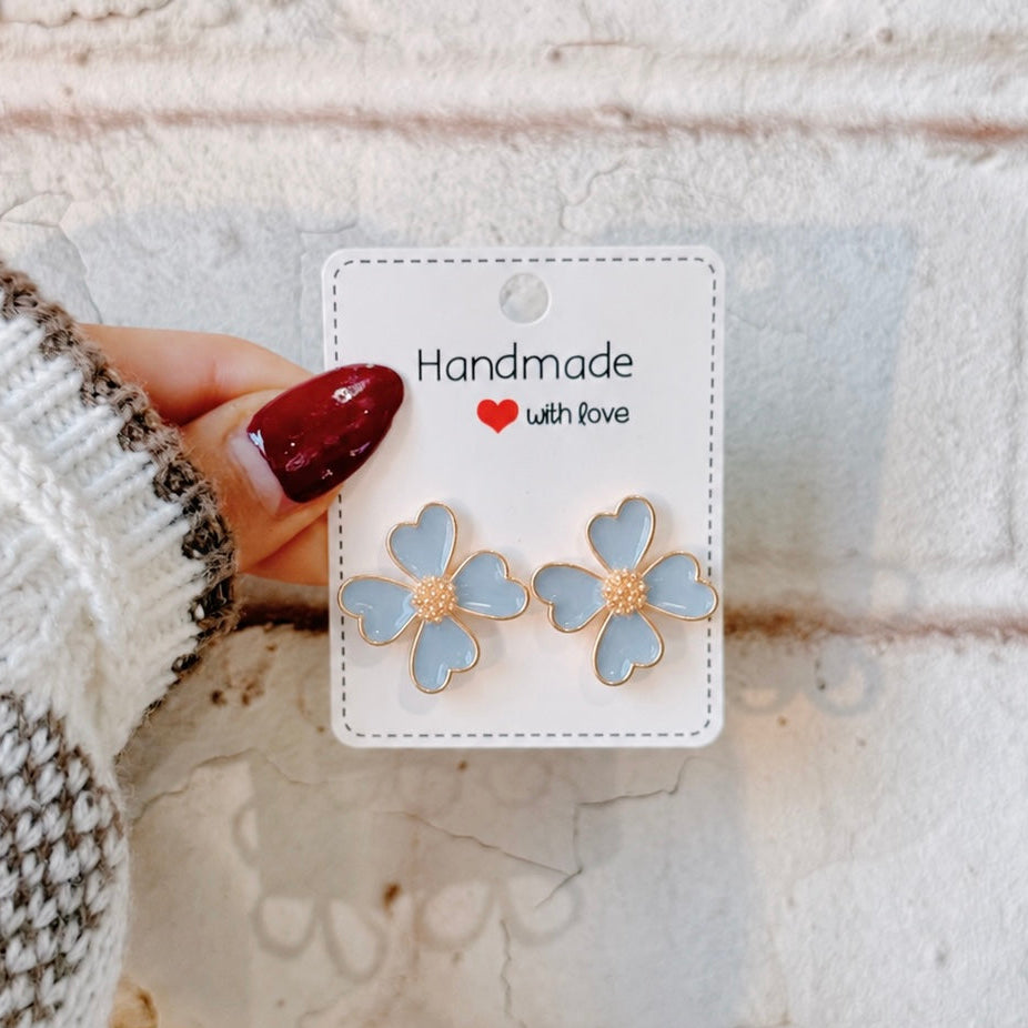 Evangeline Blooms Earrings - Blue