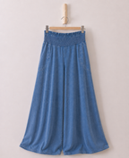 Mineral Washed Wide-Leg Pants