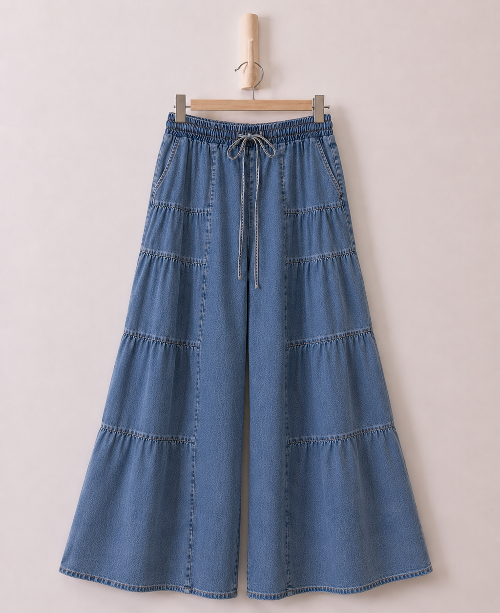 Tiered Washed Pants