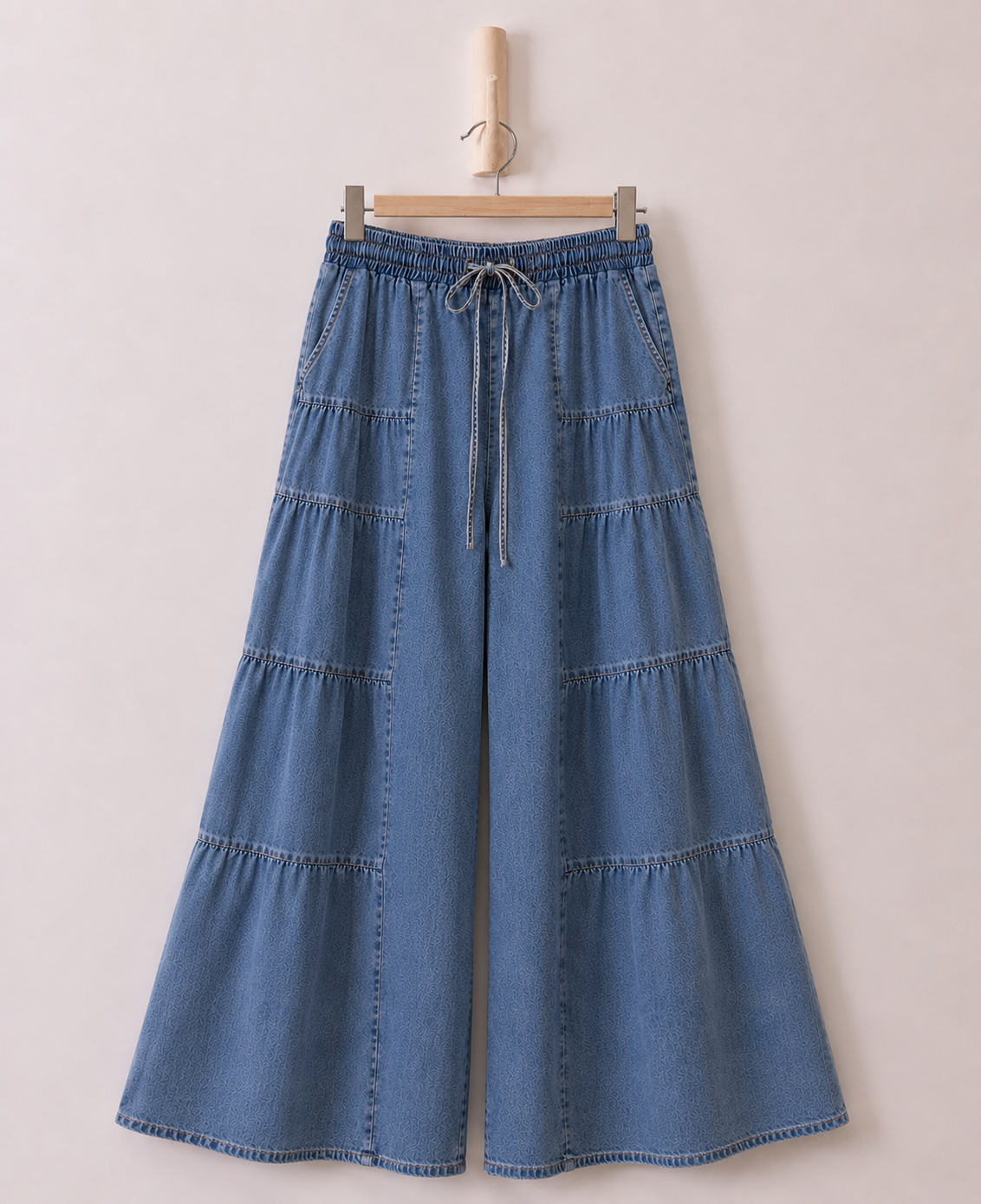 Tiered Washed Pants