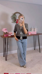 Black Knit Bow Sweater