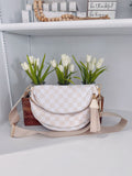 Checkered Print Crossbody Bag