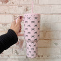 Black & Pink Mini Coquette Bows Tumbler