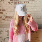 Baseball Bow Coquette Patch Foam Trucker Hat