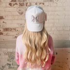 Baseball Bow Coquette Patch Foam Trucker Hat