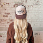 I'm The Problem DTF Printed Brown and Tan Trucker Hat