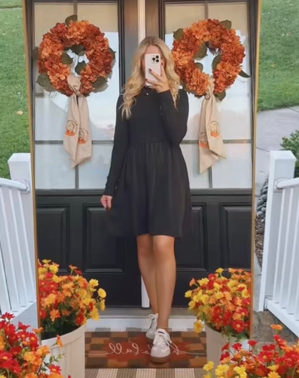 Lyla Frilled Neck Dress