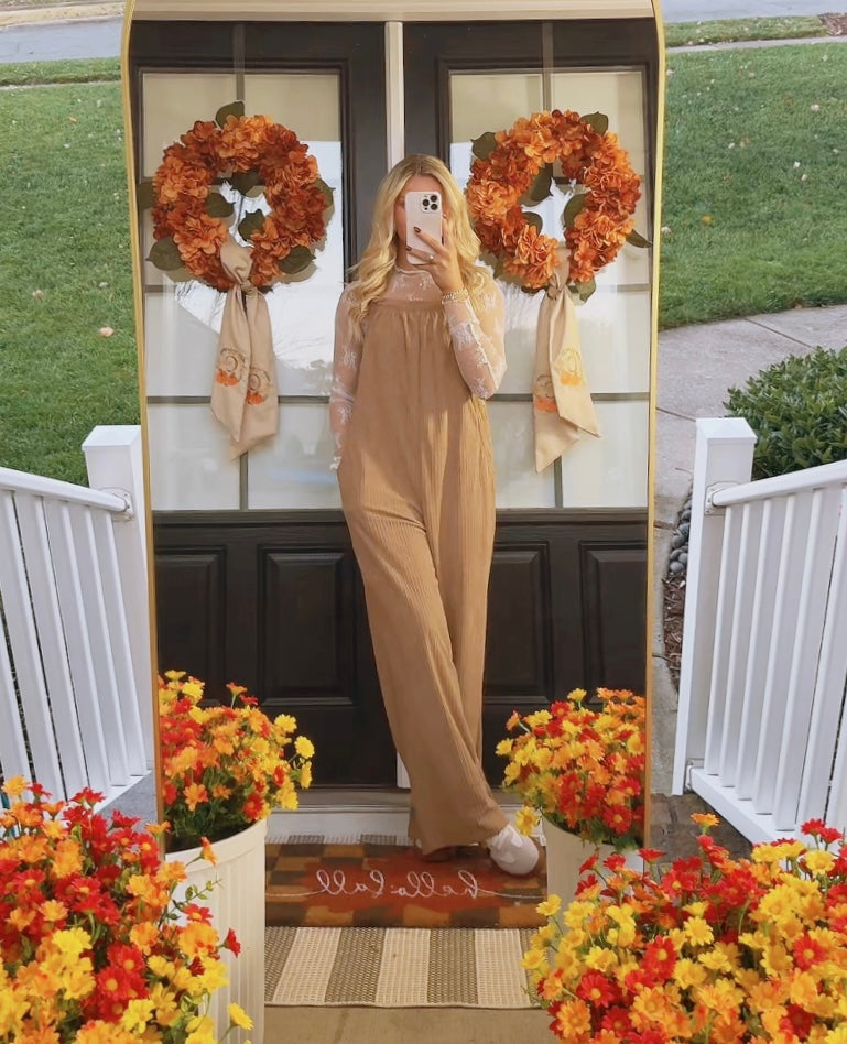 Pocketed Corduroy Overalls