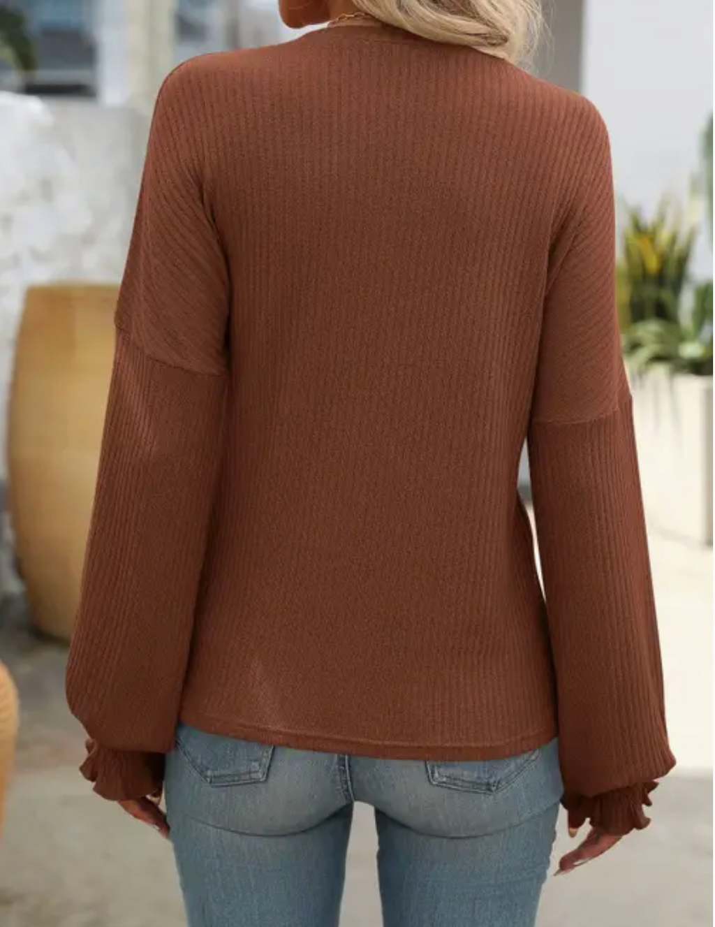 Striped Knit Pullover Sweater