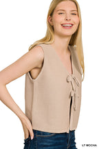 Lisa Tie Front Sweater Vest