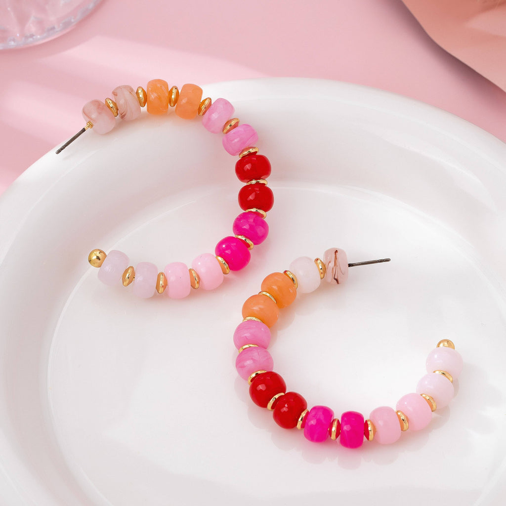 Rainbow Hoop Earrings