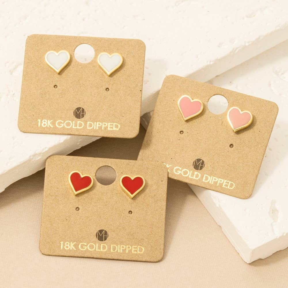 Red & Pink Mini Heart Earrings