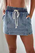 High Waist Denim Shorts