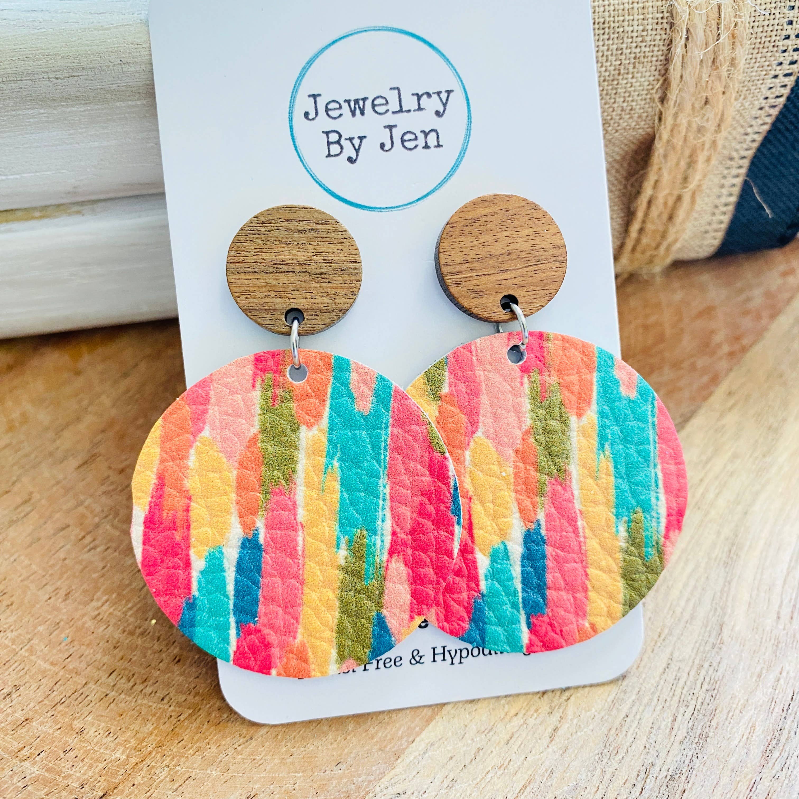 Colorful Brushstrokes Earrings