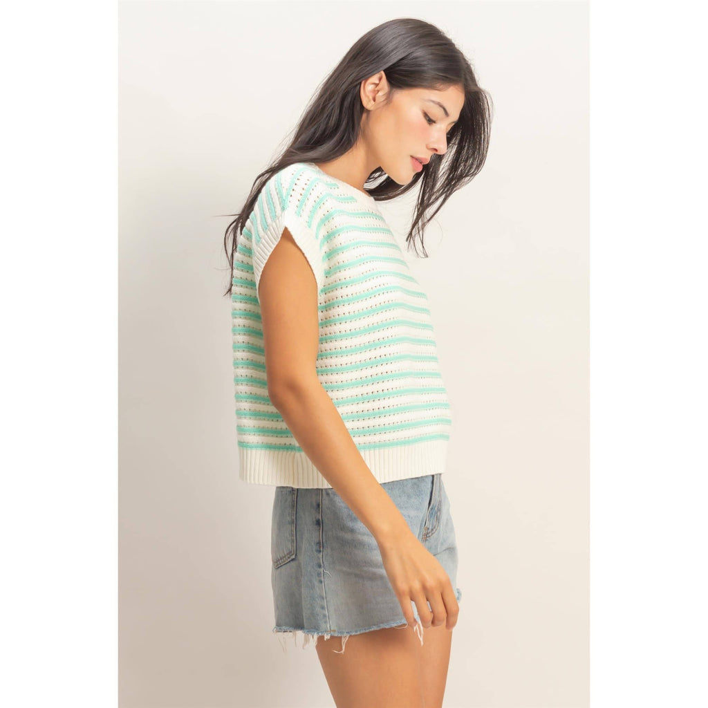 Sadie Striped Crew Top