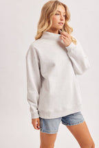 ANNA MOCK NECK PULLOVER