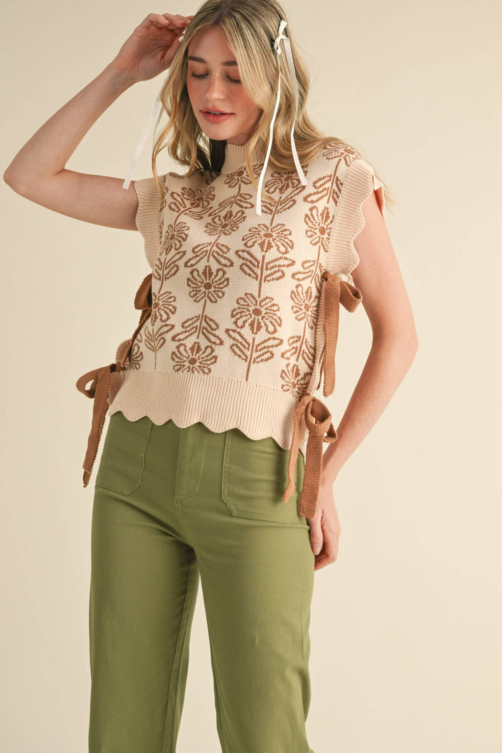 ALLY MOCK NECK SWEATER VEST
