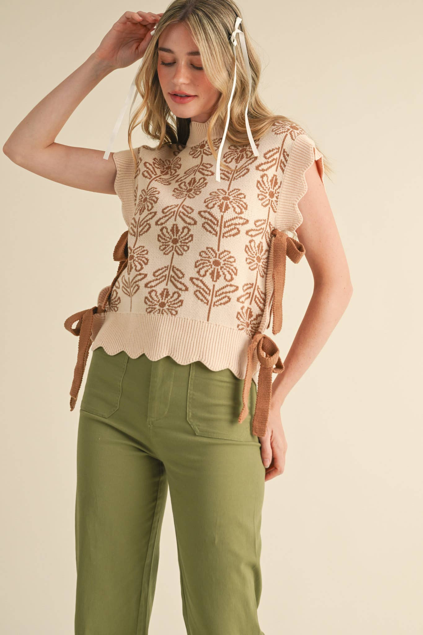 ALLY MOCK NECK SWEATER VEST